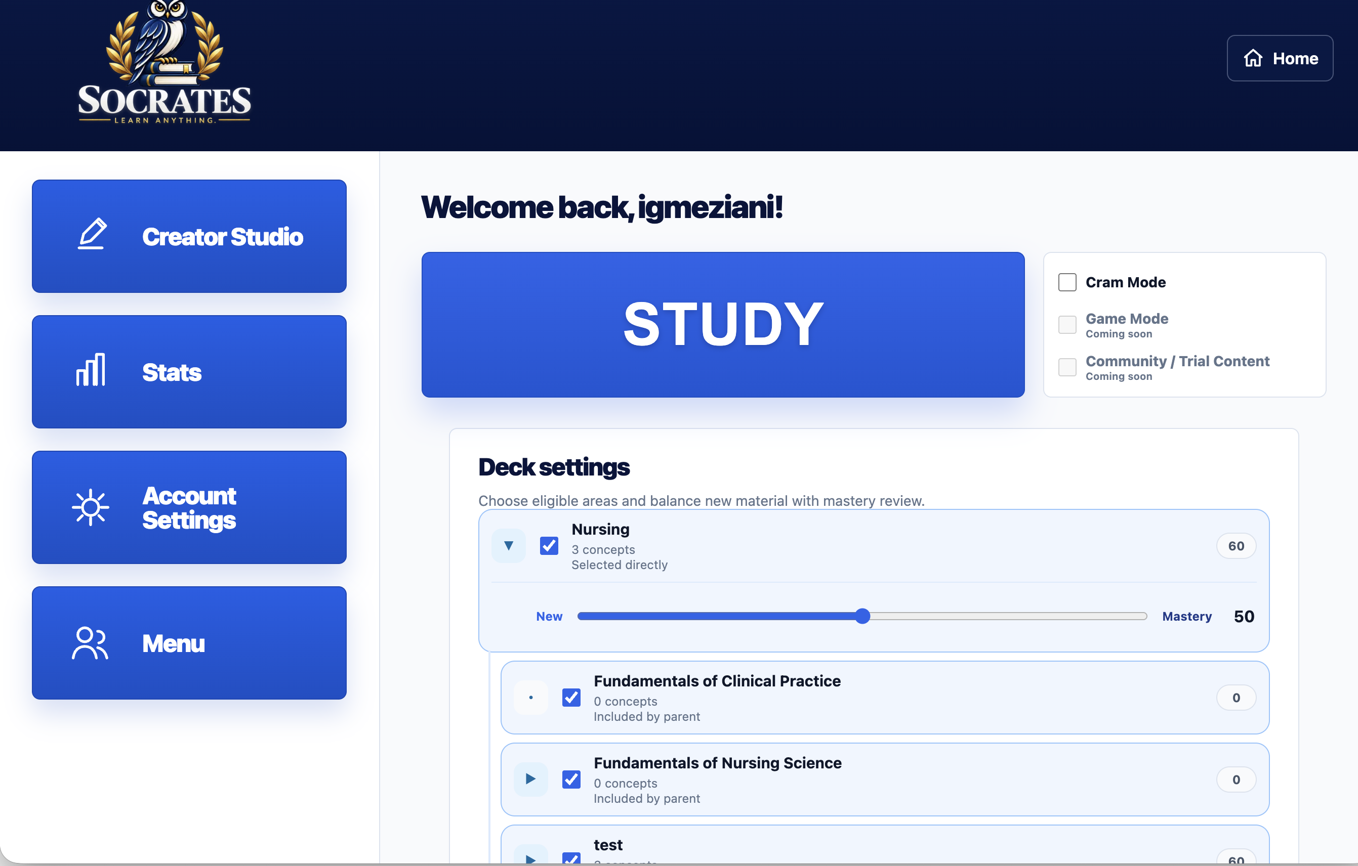 Socrates project screenshot